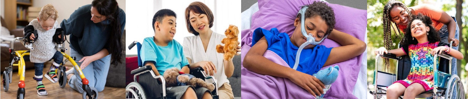 a collage of children who receive complex medical care